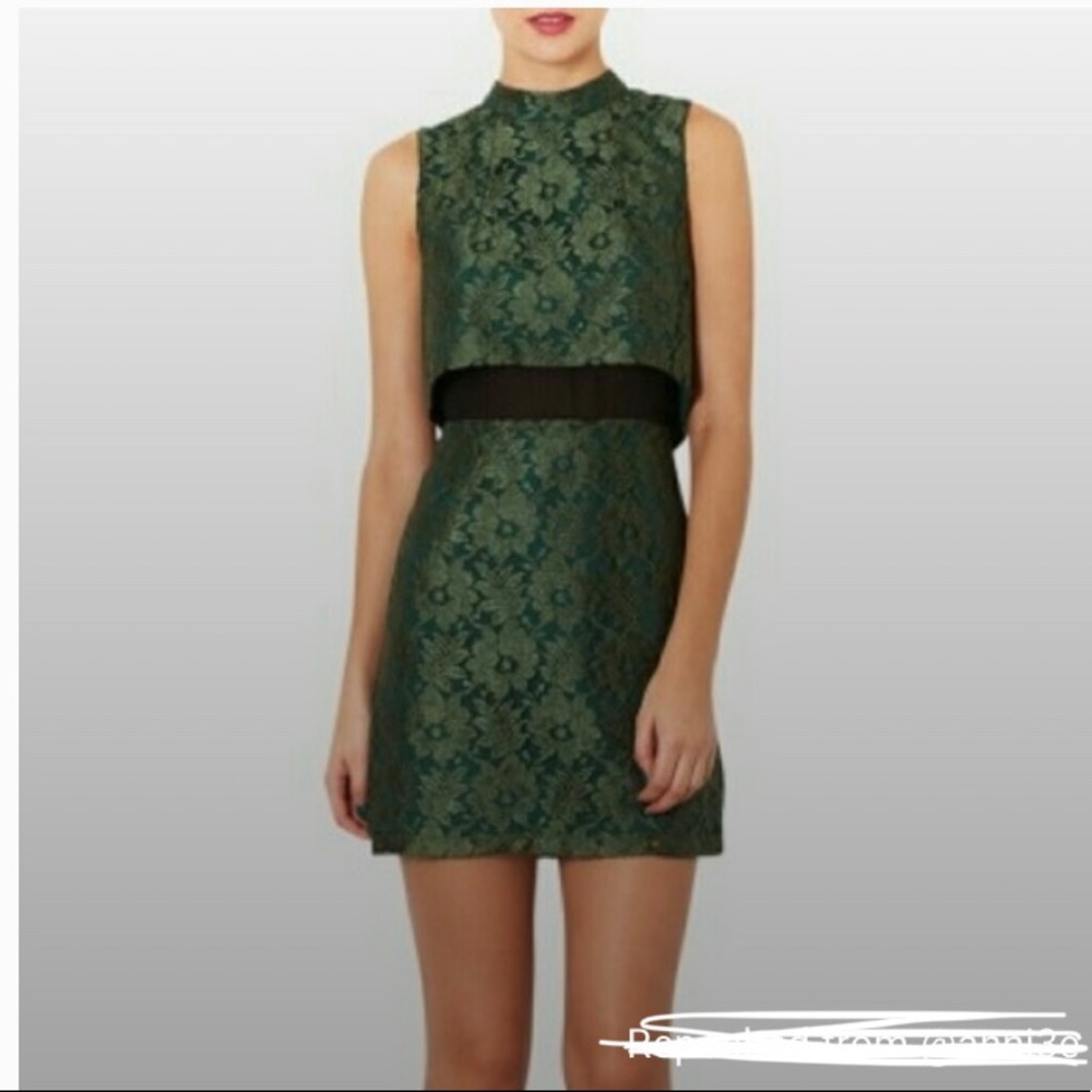 Top Shop Emerald Green Dress - Size 6
